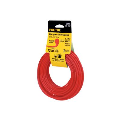 HILO REDONDO PARA DESBROZADORA 2.7 MM x 12M PRETUL (20025)
